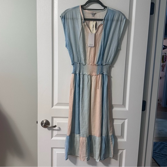 Rails • Ashlyn Sunset Gradient Dress • size Small • Linen • Midi • Pastel - Picture 2 of 8